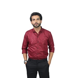 HARPITA Mens Solid Regular Fit Cotton Casual
