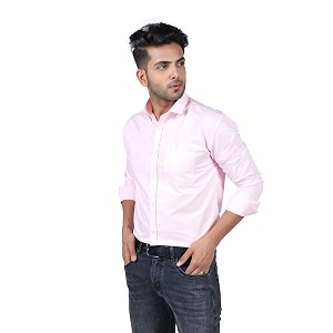 HARPITA Mens Solid Regular Fit Cotton Casual