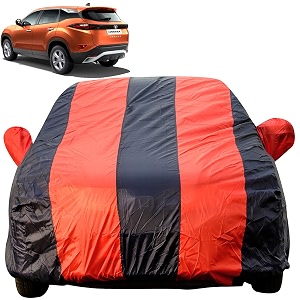 harrier dustproof car cover with mirror pockets red blue stripes taffeta polystertriple stitched compatible with tata harrier car cover 2019 to 2024 harrier car accessories