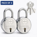 HARRISON 0656 J Supreme Round 50mm BCP Padlock with 7 Lever (Pack of 2) Padlock