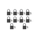 Harrison C I-0320_PK 10 Iron 3 Pins Padlock with 3 Keys (Pack of 10), Grey | Padlock, Padlocks, Locks for Home, Locks for Main Door
