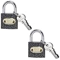 Harrison C I-0322_PK 2 Key 3 Pins Padlock With 3 Keys (Grey, Painted Finish)