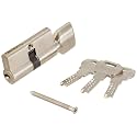 Harrison H-306D 60mm Brass Six Pin Cylinder Set (Silver)| 3 Keys| Mortise Lock