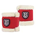 Harrison Howard Essential Premium Horse Pastern Wraps with Berber Fleece Lining Sold in Pairs Red
