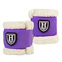 Harrison Howard Essential Premium Horse Pastern Wraps with Berber Fleece Lining Sold in Pairs Purple