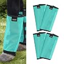 Harrison Howard Loose Fitting Fly Boots UV-Protective Extra Tough Mesh Ventilated Four Fasteners Stay-on Design Protect Horse Legs &amp; Stomp-Reducing Set of 4 Mint Small