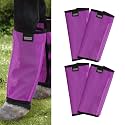 Harrison Howard Loose Fitting Fly Boots UV-Protective Extra Tough Mesh Ventilated Four Fasteners Stay-on Design Protect Horse Legs &amp; Stomp-Reducing Set of 4 Purple Small