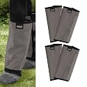 Harrison Howard Loose Fitting Fly Boots UV-Protective Extra Tough Mesh Ventilated Four Fasteners Stay-on Design Protect Horse Legs &amp; Stomp-Reducing Set of 4 Dark Grey Large