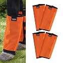 Harrison Howard Loose Fitting Fly Boots UV-Protective Extra Tough Mesh Ventilated Four Fasteners Stay-on Design Protect Horse Legs &amp; Stomp-Reducing Set of 4 Orange Mini