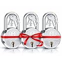 Harrison Padlocks Buy 1 Get 2 Free/ 1 Round Padlock 65mm 0663 with 2 Round Padlock 50mm 0659/padlock, Padlocks, Locks for Home, Locks for Main Door H0096