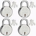 Harrison Padlocks/Round Padlock 65mm 7 Lever with 3 Keys J-SUPREME-0672 Double Locking Pack of 4/Padlock, Padlocks, Locks for Home, Locks for Main Door, gate