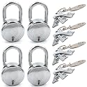 Harrison Padlocks/Round Padlock 85mm 9 Lever with 3 Keys T-26-0280 Pack of 4/Padlock, Padlocks, Locks for Home, Locks for Main Door, gate Lock