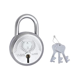 harrison t-26 litebcp-0532 key padlock silver painted finish