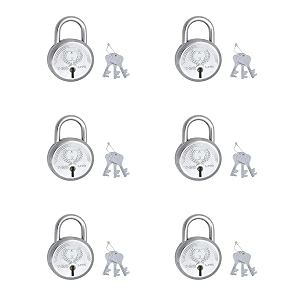 harrison t-26 litebcp-0532_pk 5 steel 5 levers padlock with 3 keys pack of 6 silver