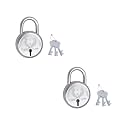 Harrison T-26 LITE/BCP-0532_PK 2 Steel 5 Levers Padlock with 3 Keys (Pack of 2), Silver