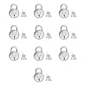 Harrison T-26 LITE/BCP-0532_PK 10 Steel 5 Levers Padlock with 3 Keys (Pack of 10), Silver