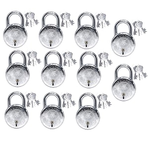 harrison t-26 litebcp-0533_pk 10 steel 5 levers padlock with 3 keys pack of 10 silver  padlock padlocks locks for home locks for main door
