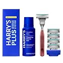 Harry's Plus Shaving Kit for Men - 5 Razor Blade Cartridges, 2 oz Shave Gel