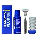 Harry's Plus Shaving Kit for Men - 5 Razor Blade Cartridges, 2 oz Shave Gel