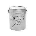 Harry Barker Classic Silver Dog Food Storage Canister – Small, Airtight Stainless Steel Pet Food Container, Holds Up to 10 lbs Dry Dog Food, Kitchen Counter & Pantry Storage - Silver