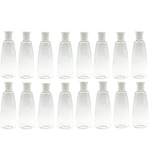 sanitizershampoorefillable fliptop bottle set of 16 200ml set of 16 transparent