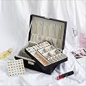 Jewelry Storage Box with Lock–Secure, Stylish Organizer for Rings, Necklaces, Earrings & Bracelets| Multi-compartment & Double Layer Cosmetic,Beauty and Jewelry Storage Case (MINI BLACK)