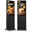 HARZHI 32 Inch Digital Signage Display, 2K Indoor Floor Standing Advertising Display with IPS LCD Screen, Android OS and Auto Media Player