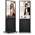 43 Inch Digital Signage Display, 4K Indoor Floor Standing Advertising Display with IPS LCD Screen, Android OS and Auto Media Player