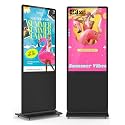 HARZHI 55 Inch Digital Signage Display, 4K Indoor Floor Standing Advertising Display with IPS LCD Screen, Android OS and Auto Media Player