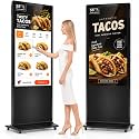 HARZHI 55 Inch Digital Signage Kiosk, 4K Touchscreen Floor Standing Advertising Display with IPS LCD Screen, Android OS and Auto Media Player