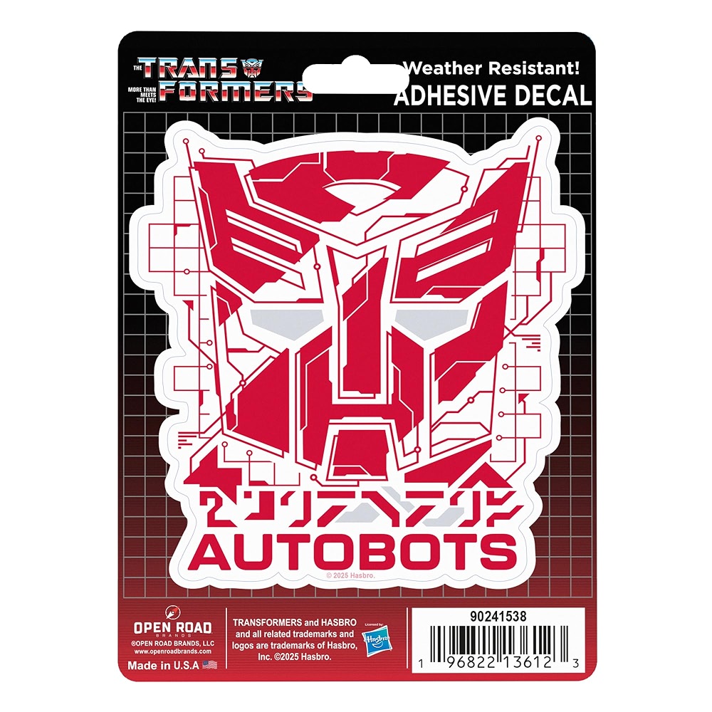 Hasbro Transformers Autobots Shield Adhesive Vinyl Decal - Fun Autobots ...