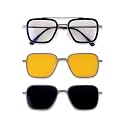 HASHTAG EYEWEAR Clip on Sunglasses Metal Frame