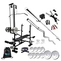HASHTAG FITNESS Home Incline Gym 20Kg To 100 Kg Steel Weight With 20 In 1 Bench Gym Equipment Set For Home And Gym Workout Fitness Equipment For Men (40Kg), Silver