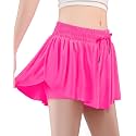 HASMES Girls Butterfly Shorts Flowy Athletic Shorts for Dance Cheer 5-14Y