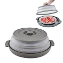 HASTHIP 10.6 Inch Microwave Plate Cover for Heating, Collapsible Food Plate
