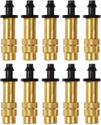 HASTHIP 10 Pcs Adjustable Copper Water Spray Atomizing Nozzle Drip Irrigation Garden