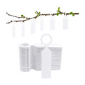 HASTHIP 100 Count Hanging Plant Tags Reusable Writable PVC Labels Waterproof NA Paper Label