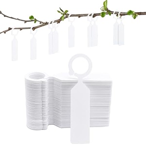 hasthip 100pcs plant tags writable pvc waterproof hanging labels 24x11cm