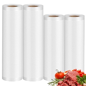 hasthip vacuum sealer bags 4 pack 2 roll 1134 x 2039 and 2 roll 834 x 2039 commercial grade bag rolls 2 sizes leakproof puncture resistant food vac bags for storage meal prep or sous vide