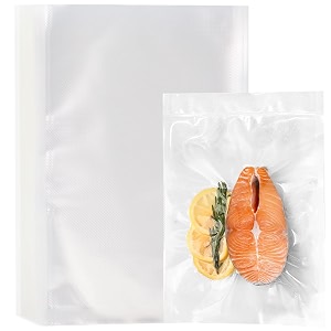 hasthip 100pcs vacuum sealer bags - 78 x 118 inch food vacuum sealer bags 016mm thick pe amp pet food grade material multi-use sous vide amp freezer safe storage pouches for meat and vegetables