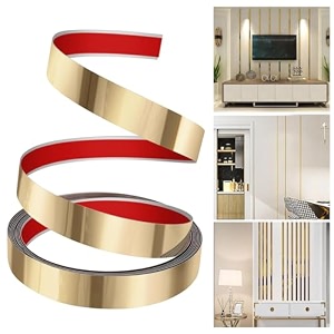 hasthip golden strips for wall 164ft5 201 steel peel stick trim