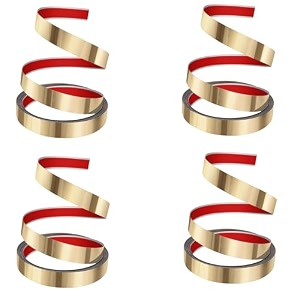 hasthip black metal trim wall moulding strip 164ft self-adhesive mirror-ed