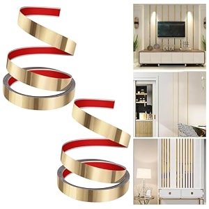 hasthip black metal trim wall moulding strip 164ft self-adhesive mirror-ed