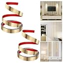 HASTHIP Black Metal Trim Wall Moulding Strip 16.4ft Self-Adhesive Mirror-Ed