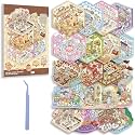 HASTHIP 3D Sticker Scene Book, 20 Sets, DIY Stereoscopic Landscapes