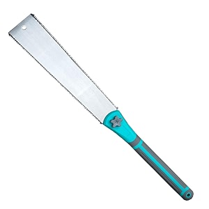 hasthip 65cm hand saw double sided fine serrated teeth hand saws detachable handle sk5 blade anti-slip rubberized handle design
