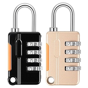 hasthip 2pcs combination padlocks cabinet lock 4-digit zinc alloy housing combination locker locks portable keyless padlocks for gym school dorm luggage amp key storage security
