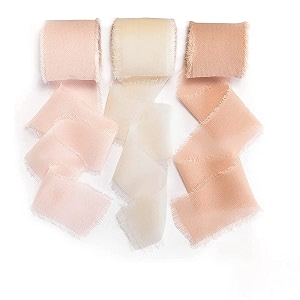 hasthip chiffon ribbon 3 rolls for present wrapping pink 1534 x 7yd each