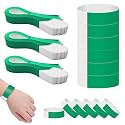 HASTHIP® 300 Pack Paper Wristbands Arm Bands for Events Neon Wrist Bands, Lightweight Colored Wristbands Concert Party Wristband Party Waterproof Hand Band, Green