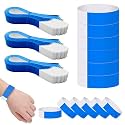 HASTHIP® Paper Wrist Band 300 Pack Waterproof Blue for Events Party Entry
